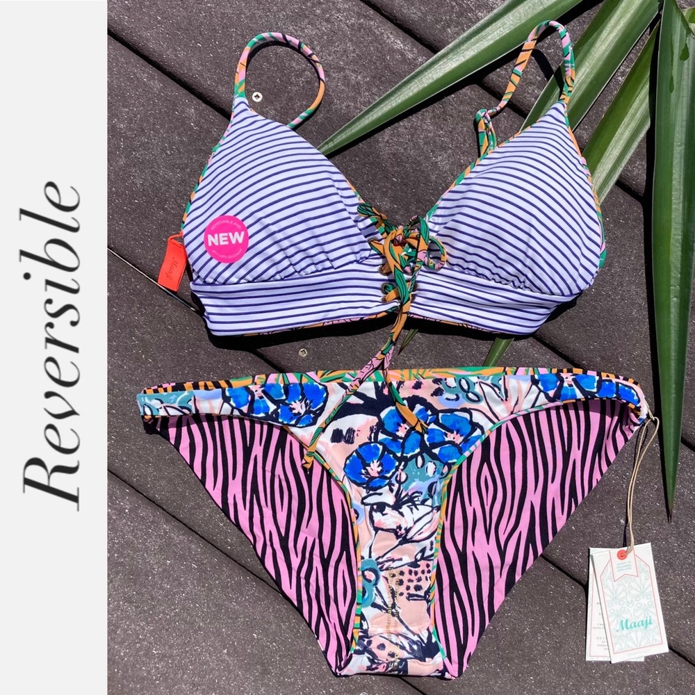 MAAJI Set - Sporty Charlotte Bikini Top & Flirt Signature Bottoms L/XL - Picture 12 of 16